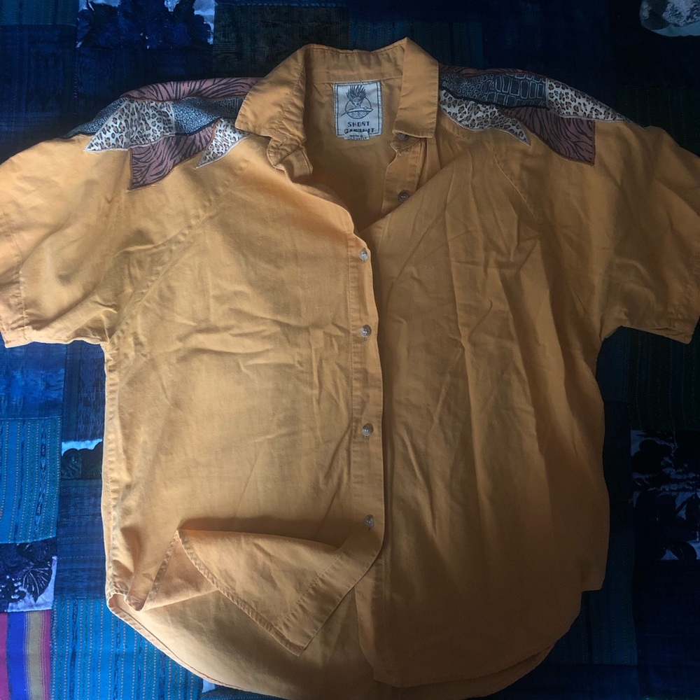 Vintage Reworked Button Up Animal Print